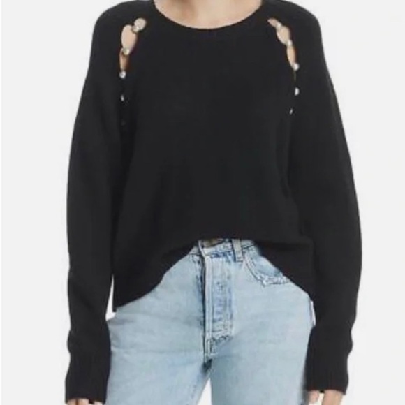 Alice + Olivia Jolynn Pearl Sweater Size S - Picture 2 of 7